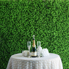 11 Sq ft. | 4 Panels Baby Green Boxwood Hedge Garden Wall Backdrop Mat