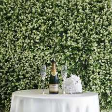 4 Panels White Tip Green Boxwood Hedge Genlisea Garden Wall Backdrop Mat