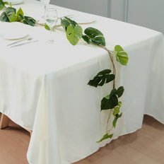 6ft Light Green Artificial Monstera Leaf Garland Plant, Tropical Vine