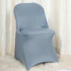 Dusty Blue Spandex Stretch Folding Chair Cover