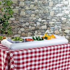 2 Pack Inflatable Cooler Buffet Serving Bar For BBQ Picnic Pool Party with Drain Plug
