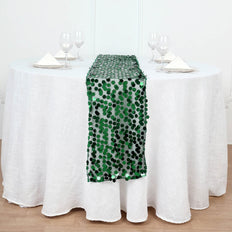 13inch x 108inch Big Sequin Runner Hunter Emerald Green Payette Table Runner Event Decor