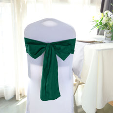 5 Pack | Accordion Crinkle Taffeta Hunter Emerald Green Chair Sashes
