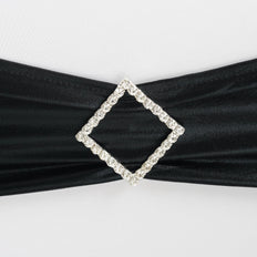 2" x 2" Silver Diamond Chair Buckle Sash Pin