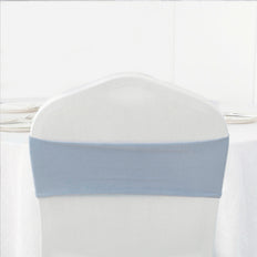 5 Pack | 5inch x 12inch Dusty Blue Spandex Stretch Chair Sash