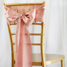 5pcs Mauve SATIN Chair Sashes Tie Bows Catering Wedding Party Decorations - 6x106"