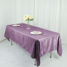 60x102inch Accordion Crinkle Taffeta Rectangular Tablecloth - Violet Amethyst